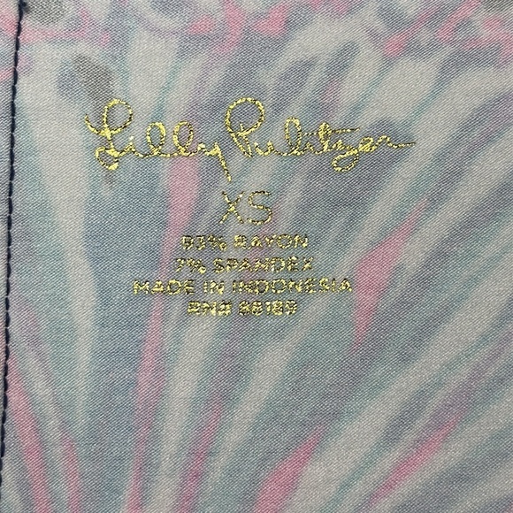 LILLY PULITZER Malin Midi V-Neck Dress SHELLS BELLS Deep Sea Navy Women’s XS - Picture 7 of 14